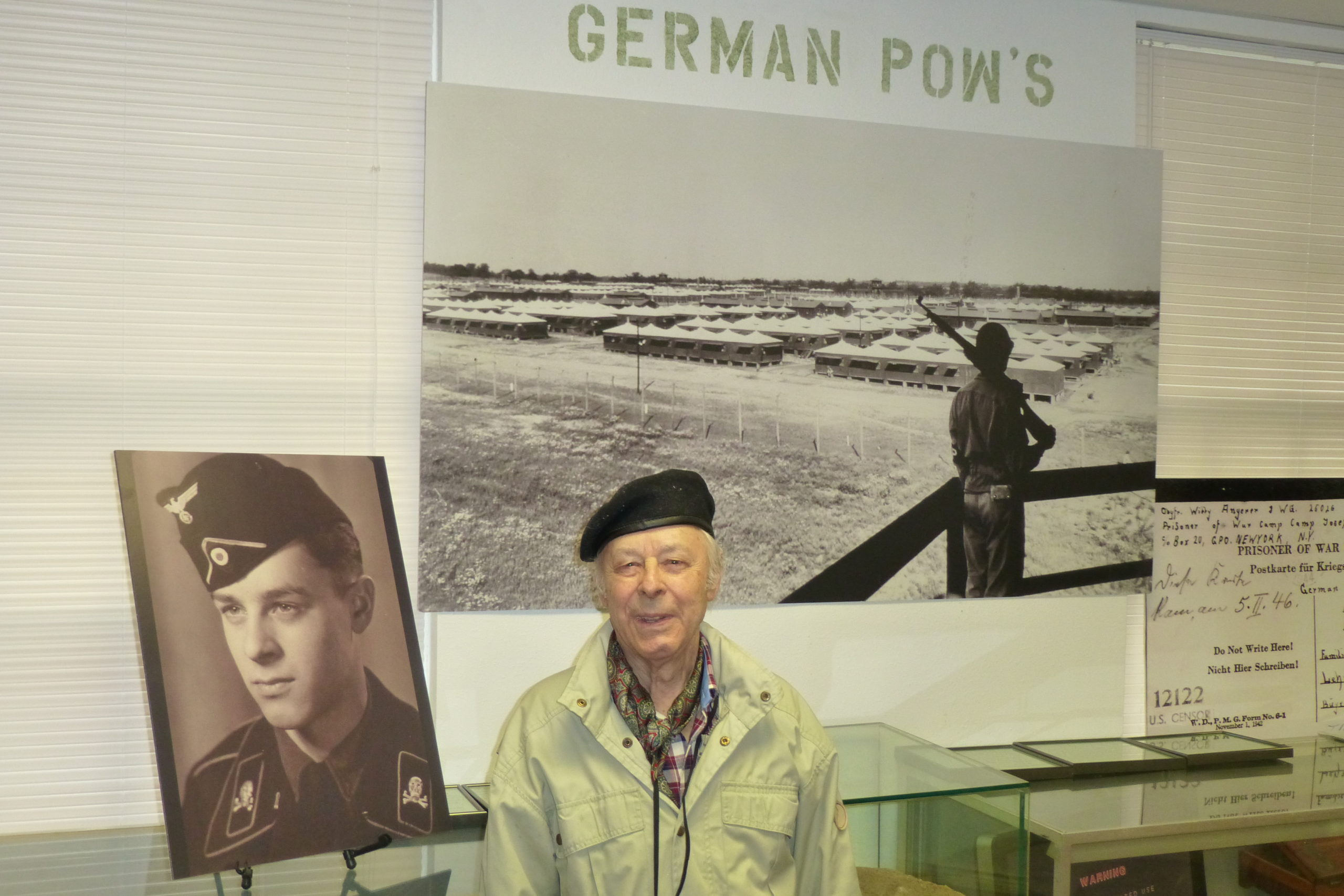 Visiting former POW camp Camp Chaffee, Arkansas with Charley Koenig in 2013