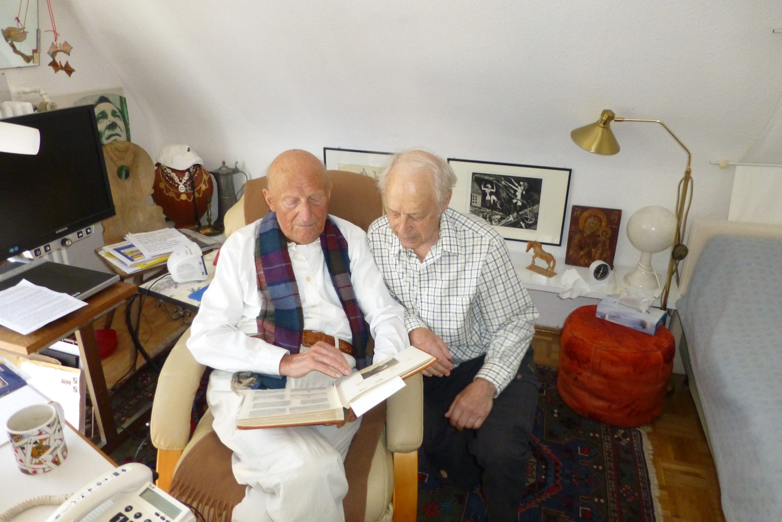 Karl Friedrich Charley Koenig, Africa Corps Panzermann and 99-year-old Rittmeister (Calvary Captain) Emilio Schulz