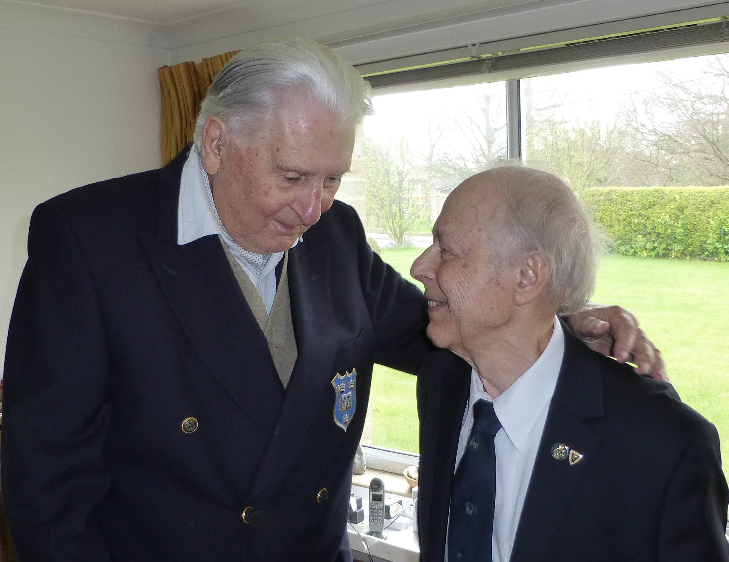 John Semken fondly welcoming Karl Friedrich Charley Koenig into his home